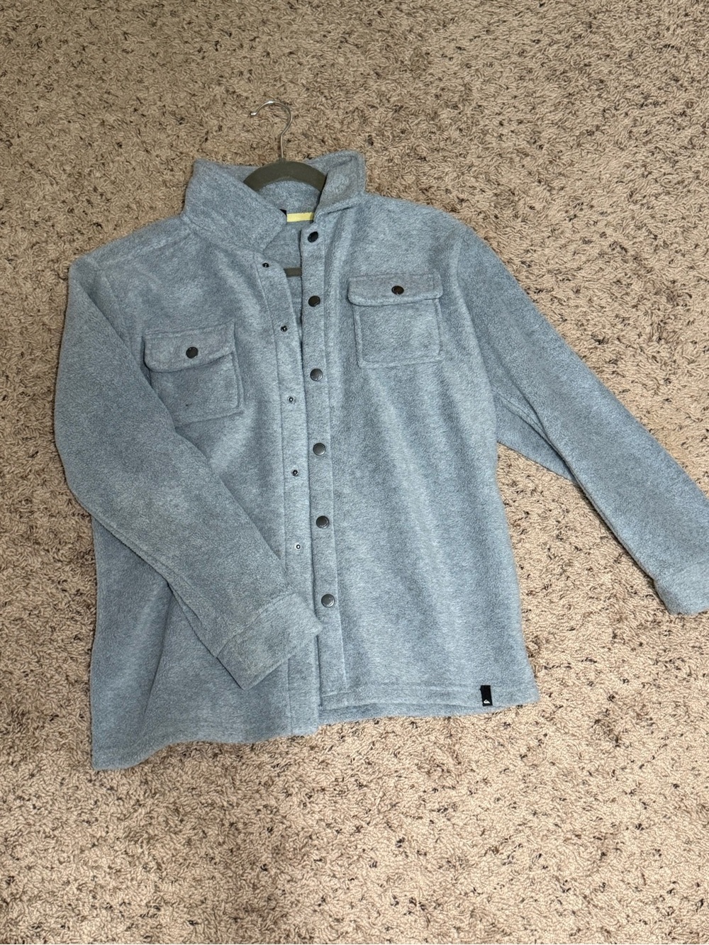 Quiksilver Kids Light Gray Fleece Button-Front Jacket